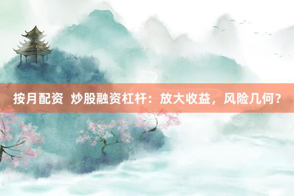 按月配资  炒股融资杠杆：放大收益，风险几何？
